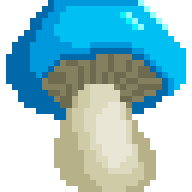 Blue Bouncy Mushroom