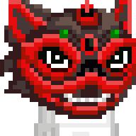 Lion Dancer Mask - Red