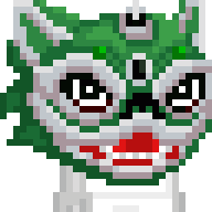 Lion Dancer Mask - Green