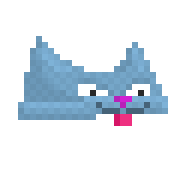 Blue Cat As A Hat