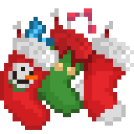 A Row of Winterfest Socks