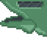 Starship Hull - EXT Bottom Wall Corner (L) (GREEN)