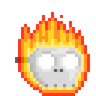 Flaming Skull Mask
